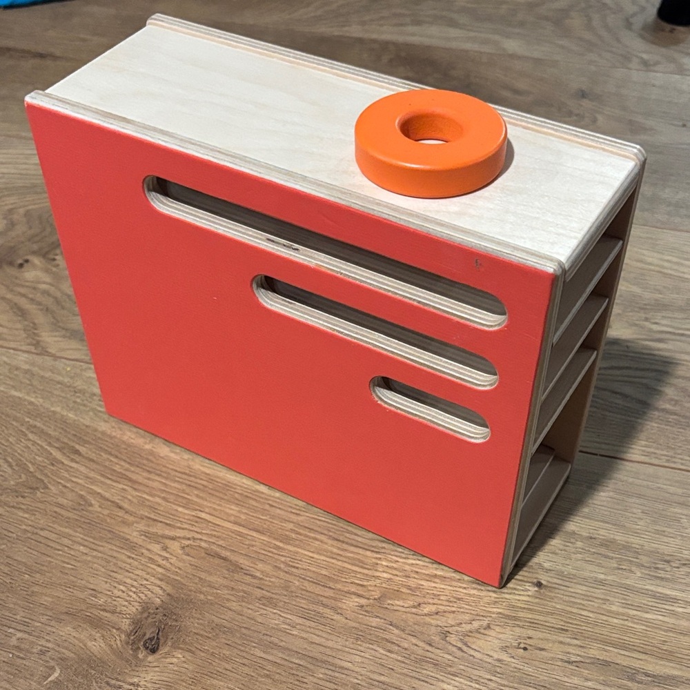 Lovevery Modern Red Wooden Organizer